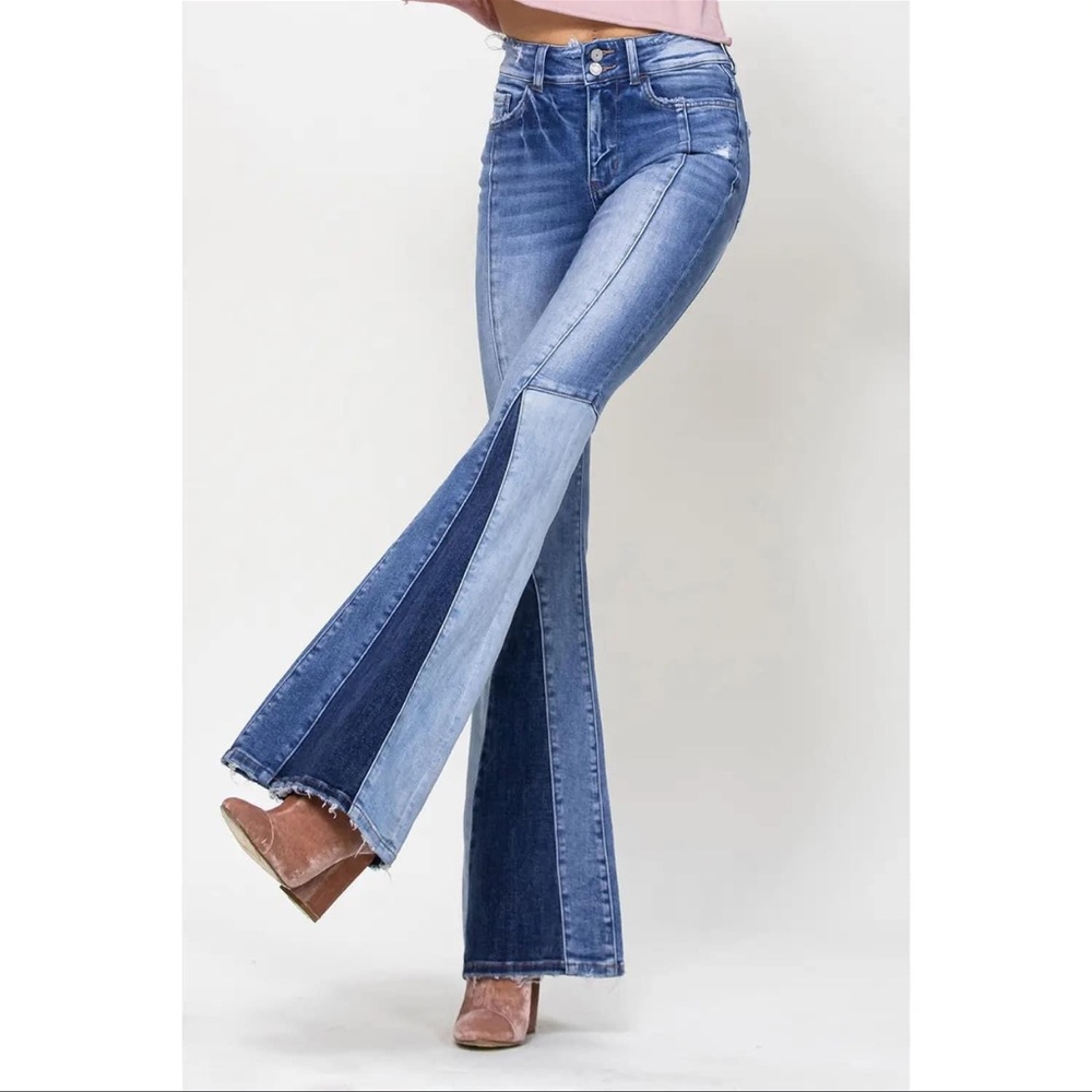 Panel Flare Jeans